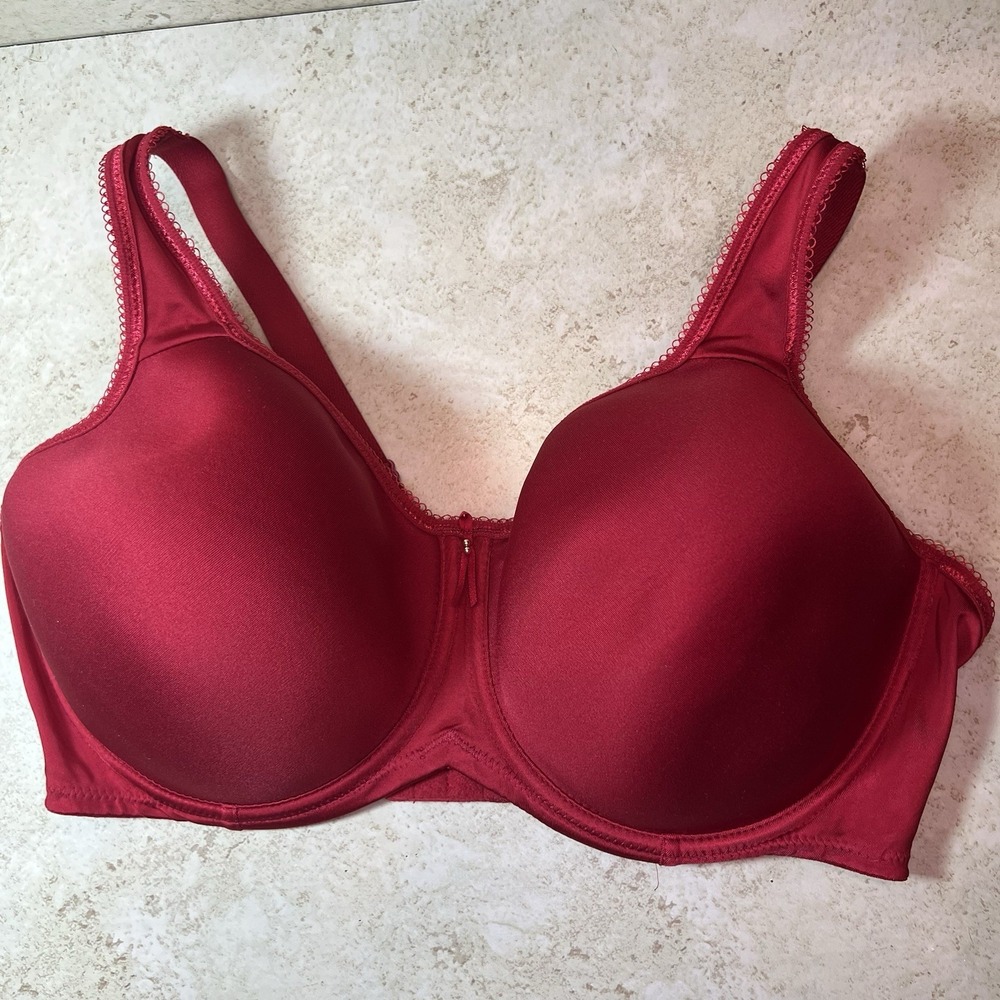 Wacoal Size 40DD Basic Beauty Full‎ Figure Seamless Underwire Bra Red EUC